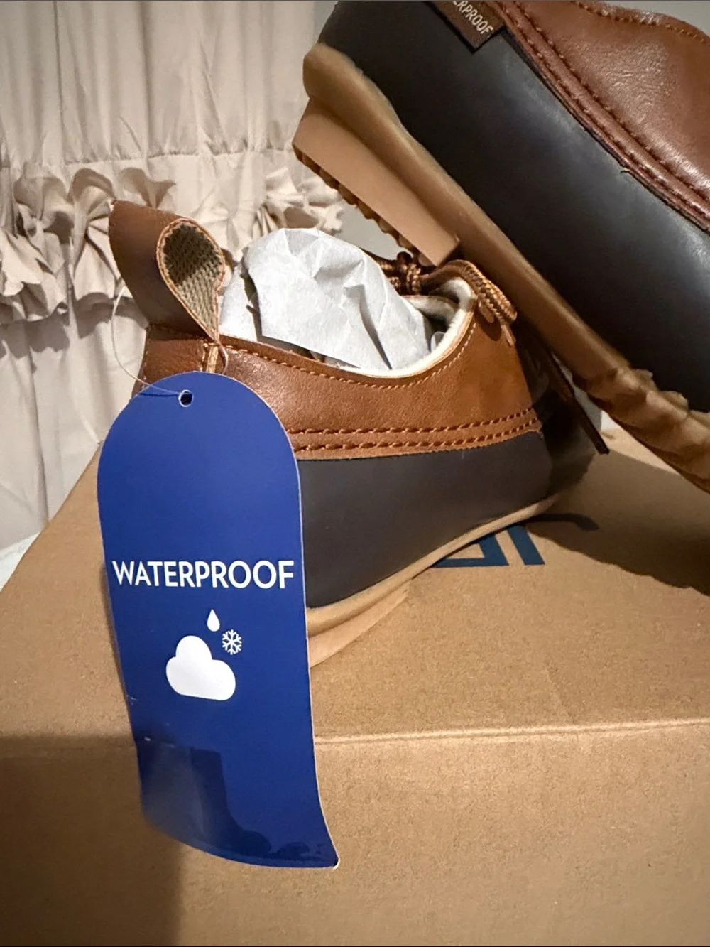 JBU Brown and Black Waterproof Duck Booties